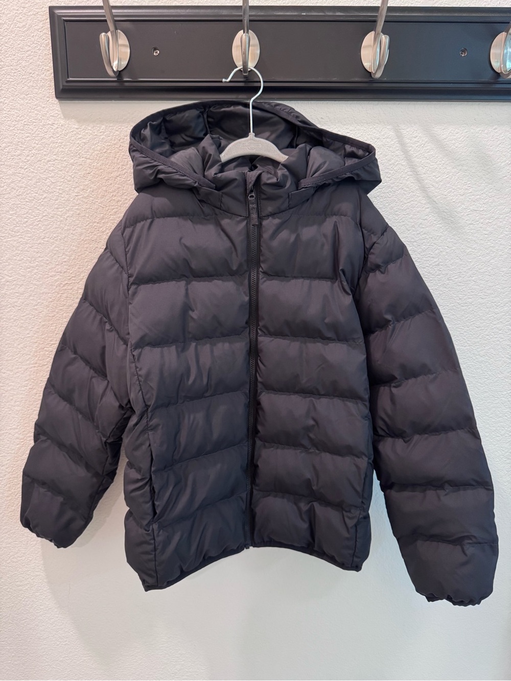 Uniqlo Kids Black Hooded Puffer Jacket